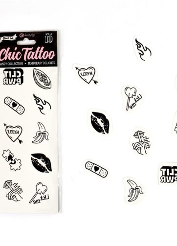 10 temporary Tattoos Candy Collection