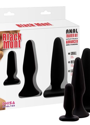 3 Pack Anal Traimer Kit Silicone Black