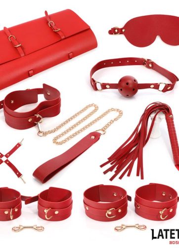 7 pcs Bondage Set with Carry bag Red