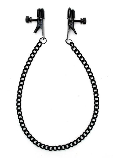 BONDAGE PLAY verstelbare tepelklemmen met ketting - Discreet verzonden