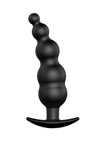 Anal Bubble Plug Black Silicone