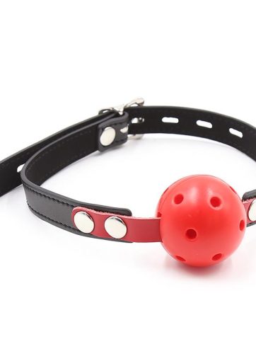 Ball Gag Breathable Black/Red