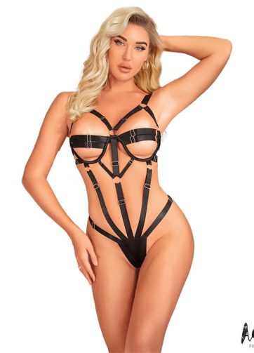 Bianca Teddy with Straps Thong Style