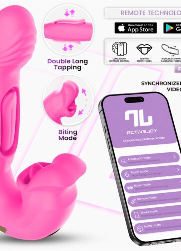 Bimby Biting and Double Tongue Tapping Vibrator with App