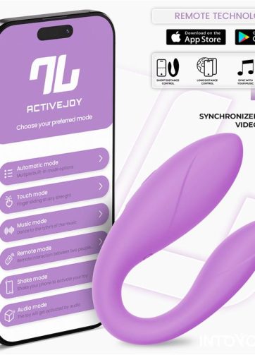 Couple Toy with App Flexible Silicone Lavender