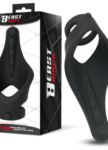 Double Penis Ring Solid Silicone 37/45 mm