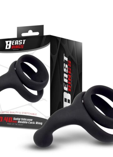 Double Penis Ring Solid Silicone 50/40 mm