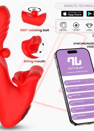 Franky Biting and Rotating Ball Vibrator with App