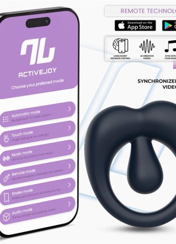 Kenny Penis Ring with Clitoris Stimulator and APP Night Blue
