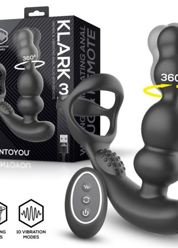 Klark Vibrating and Waving Butt Plug with Remote