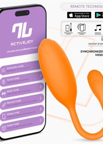 Logan Vibrating Egg with App Unibody Silicone Orange