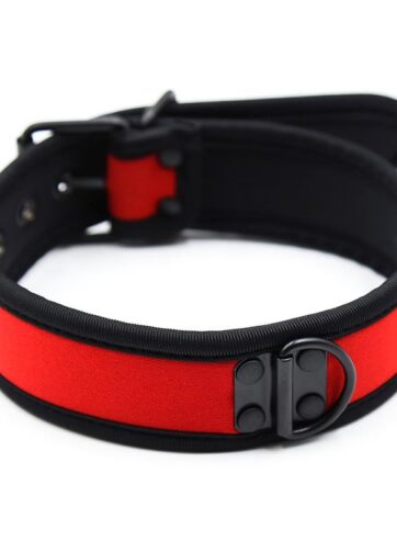 Neoprene Puppy Collar Adjustable Red