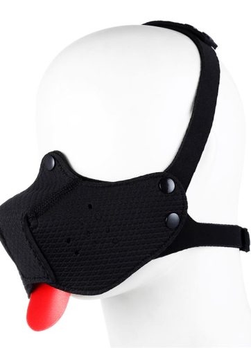Neoprene Puppy Face Mask Adjustable and Desmontable Black