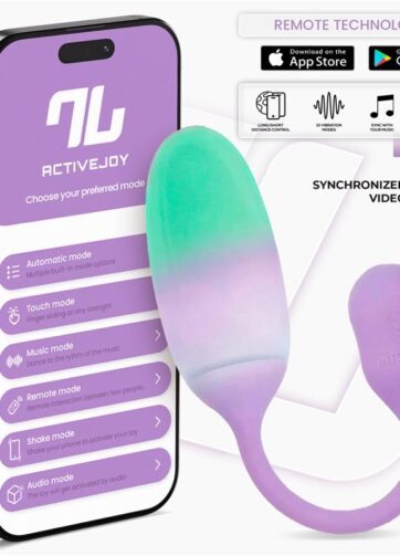 NexEgg Vibrating Egg Double Silicone Layer App Lilac/Pistachio