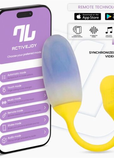 NexEgg Vibrating Egg Double Silicone Layer App Yellow/Purple