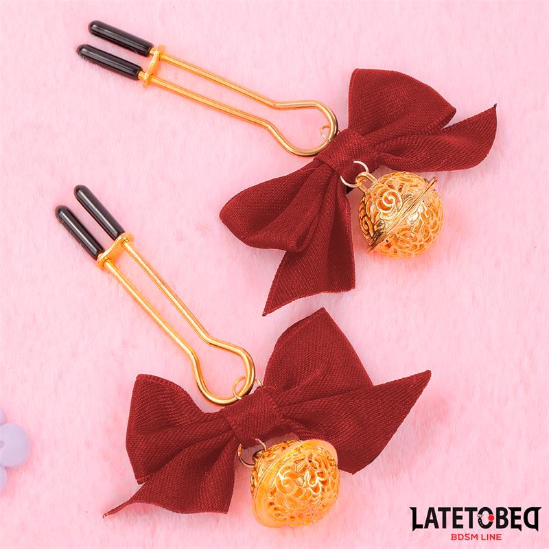 Nipple Clamps with Red Bow - Afbeelding 2