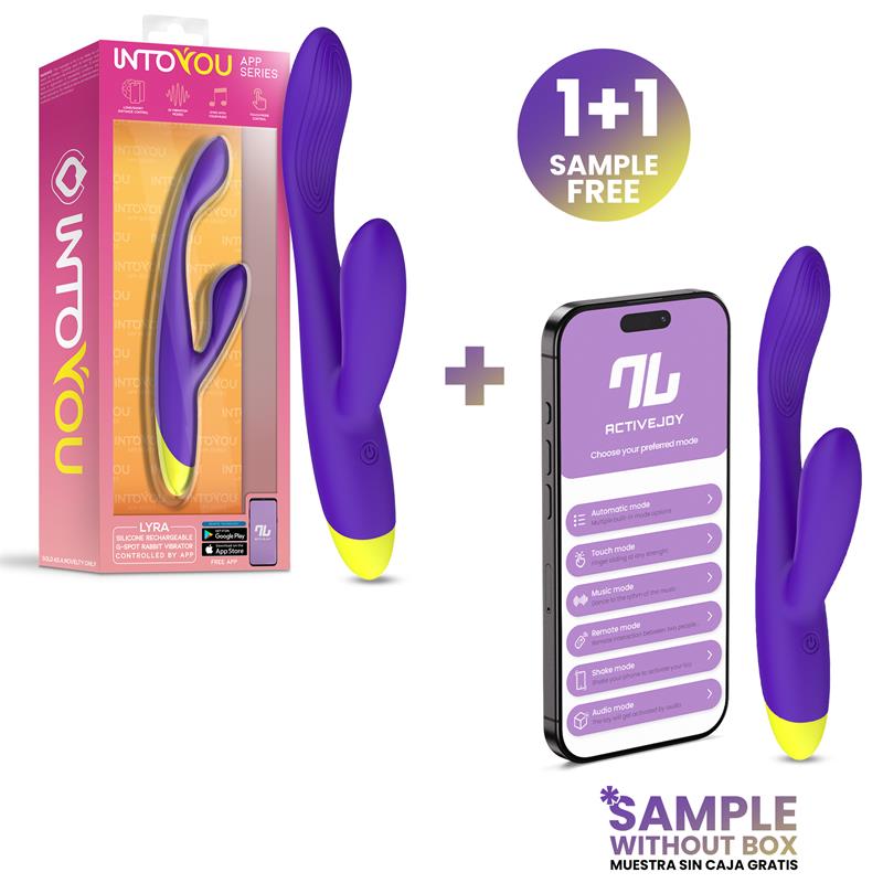 Pack 1+1 Lyra G-Spot Rabbit Vibrator with App Purple
