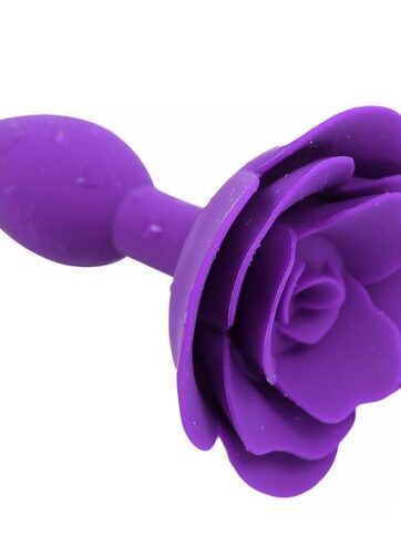 A-GUSTO paarse rose siliconen butt plug kopen online