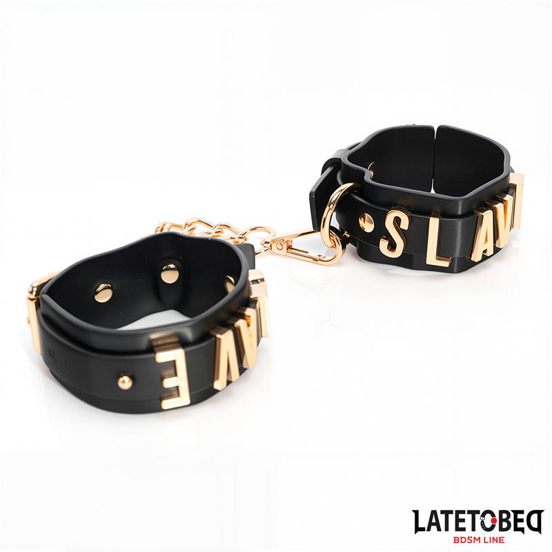 LATETOBED BDSM LINE slave enkels cuffs gouden ketting - Snel in huis