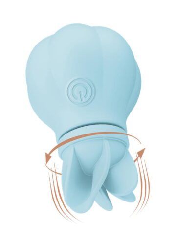 Stimulator Caress Vibration and Rotation Light Blue