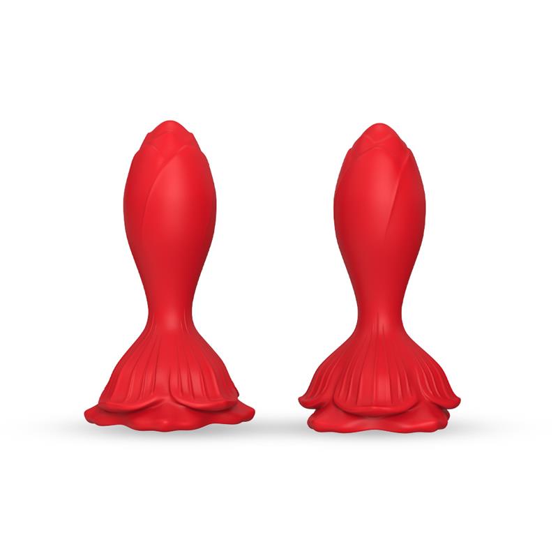 Vibrating anal plug with Rose Base - Afbeelding 2