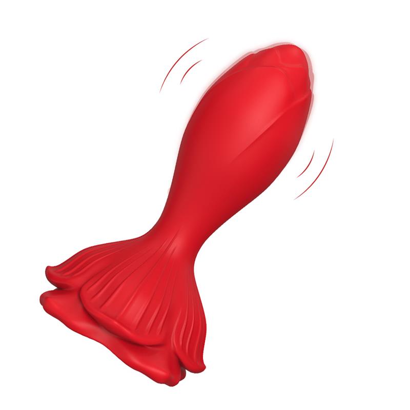 Vibrating anal plug with Rose Base