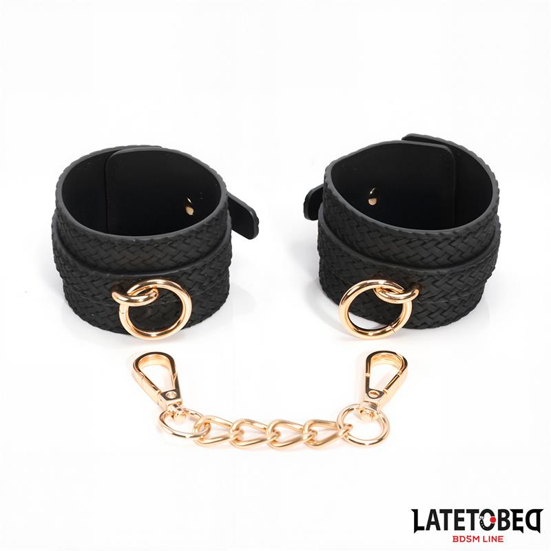 LATETOBED BDSM LINE weefpatroon enkelboei gouden ketting - Snel in huis