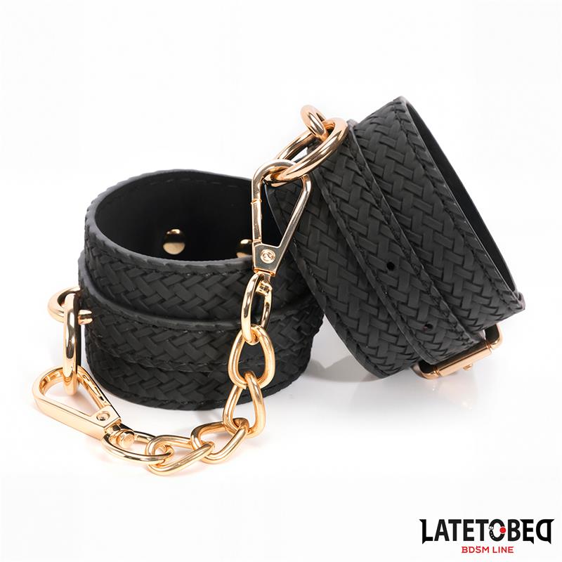 LATETOBED BDSM LINE weefpatroon enkelboei gouden ketting - Beste prijs